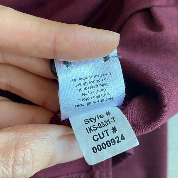 Mizzen + Main Henley Men Long Sleeve Collared Maroon Shirt in Size M Trim - Picture 7 of 9